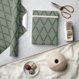 Celtic Harlequin Large (Forest Moss) Wrapping Paper
