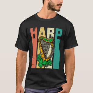 Celtic Harp Instrument Plucked String Harpist Musi T-Shirt