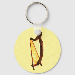 Celtic Harp Keychain