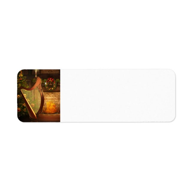 Celtic Harp Return Address Label (Front)