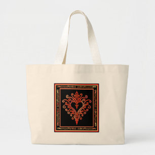 Celtic Heart Cross Large Tote Bag