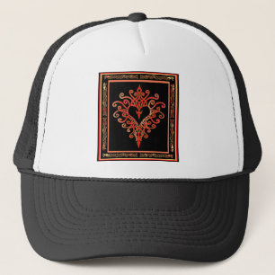 Celtic Heart Cross Trucker Hat