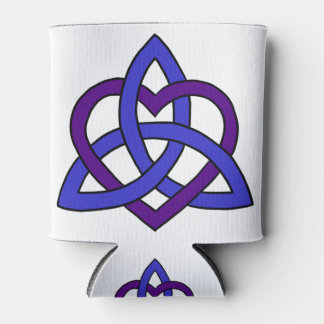 Celtic Heart Knot (Blue Purple variant) Can Cooler