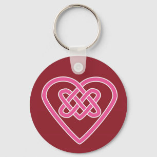Celtic Heart Red Keychain