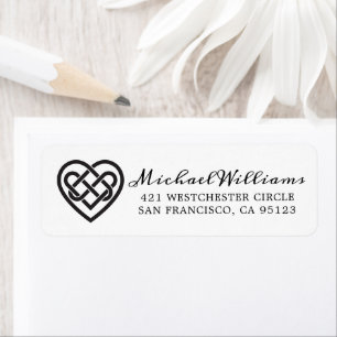 Celtic Heart Return Address Label