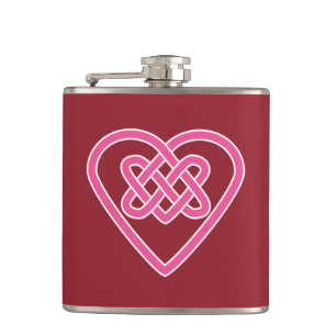 Celtic Heart Vinyl Wrapped Flask