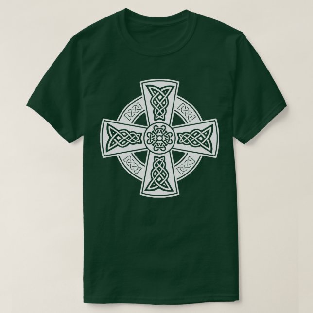 Celtic High Cross Decorative Knotwork 13 T-Shirt (Design Front)