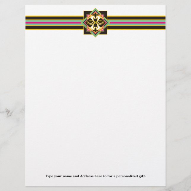 Celtic Horses Letterhead Template (Front)