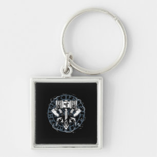 Celtic Huginn And Muninn Raven Viking Key Ring