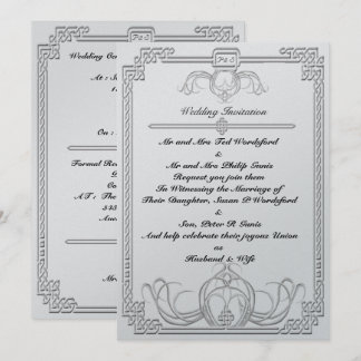 Celtic Ice Wolf Wedding Invitation