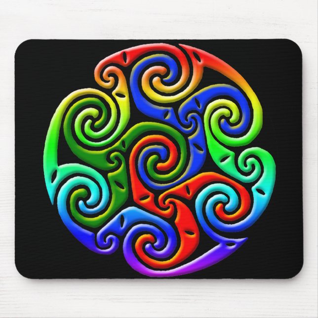 Celtic Illumination - Trinity Swirl III Mouse Pad (Front)