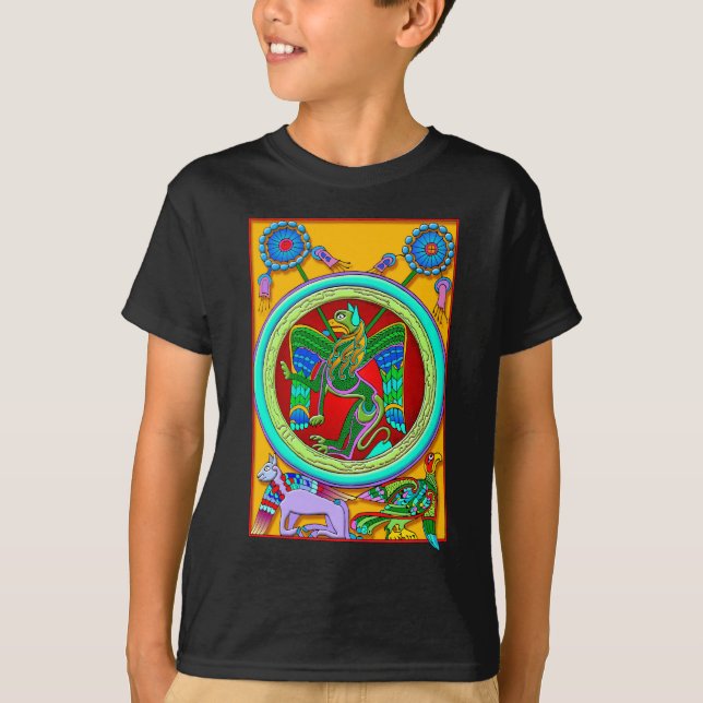 Celtic Illumination - Winged Lion T-Shirt (Front)