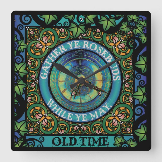 Celtic Impermanence Square Wall Clock (Front)