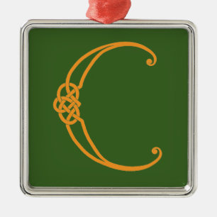 Celtic Initial C Metal Ornament