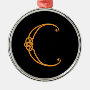 Celtic Initial C Metal Ornament