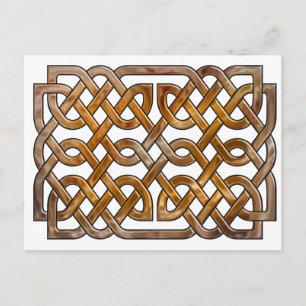 celtic interlaced knotwork postcard