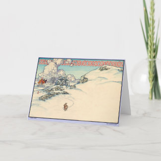 Celtic Irish Christmas Card Winter Rabbit