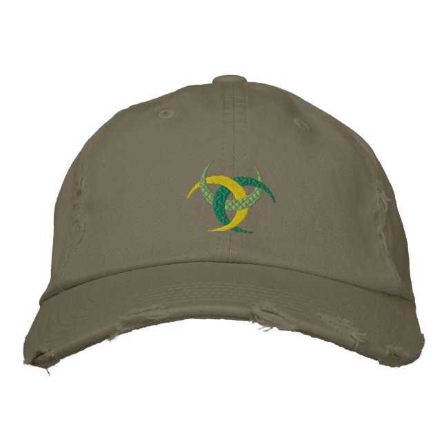 Celtic Irish culture Design on Embroidered cap (Front)