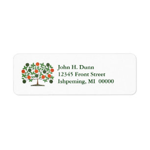 Celtic Irish Family Tree Green & Orange Labels
