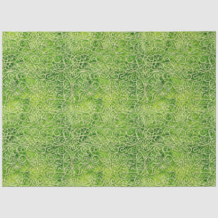 Celtic Irish Green and Gold Ornate Pattern 3 Tissue Paper