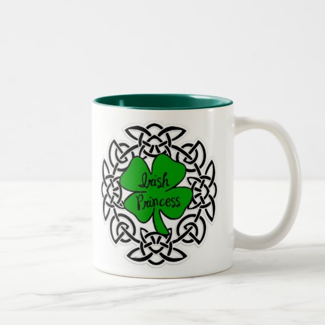 Celtic Irish Princess Two-Tone Coffee Mug (Right)