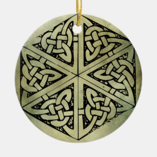 celtic irish sacred symbols ceramic ornament