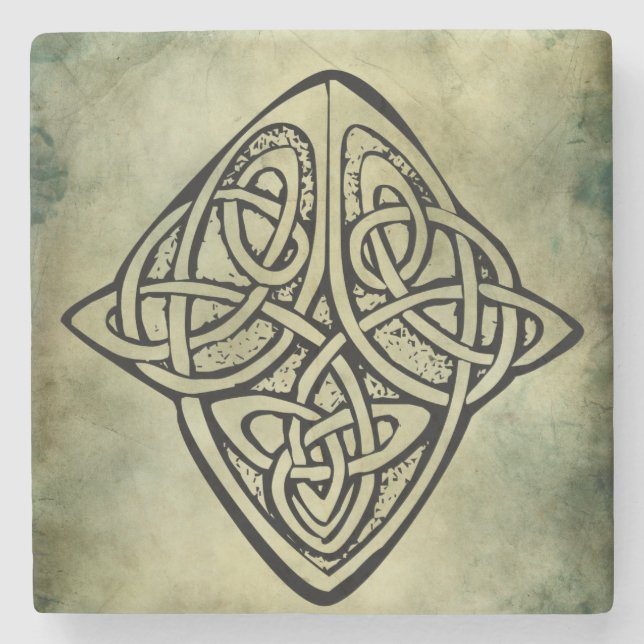 celtic irish sacred symbols stone coaster (Front)