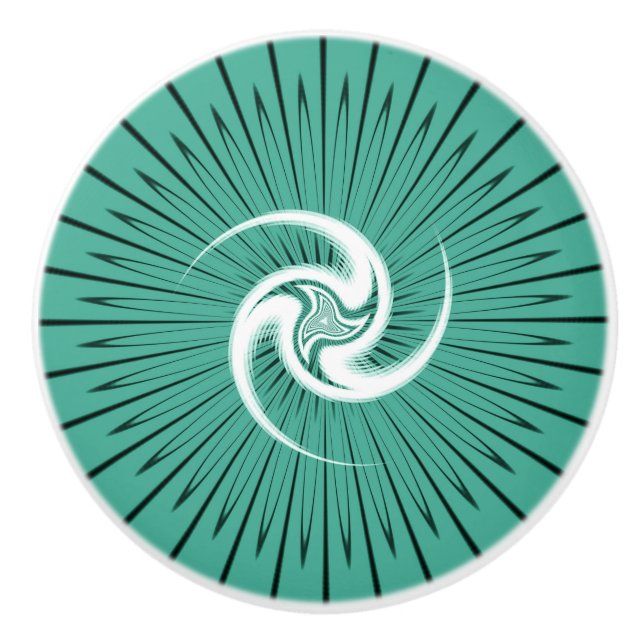 Celtic Irish Scottish Triskelion Pagan Mandala  Ceramic Knob (Front)