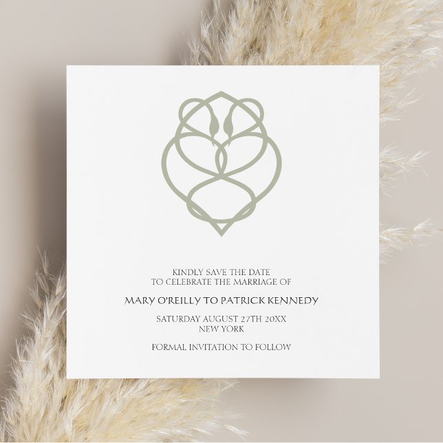Celtic Irish Swan Love Knot Wedding Save The Date (Creator Uploaded)