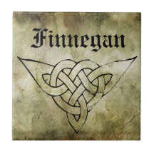 celtic irish symbolic surname linocut