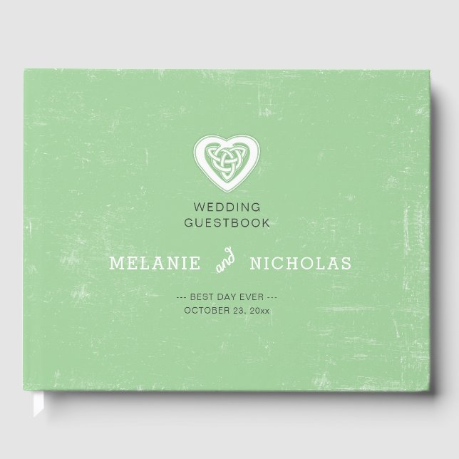 Celtic Irish wedding guest book 3991 (Front)