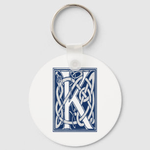 Celtic K Monogram Key Ring