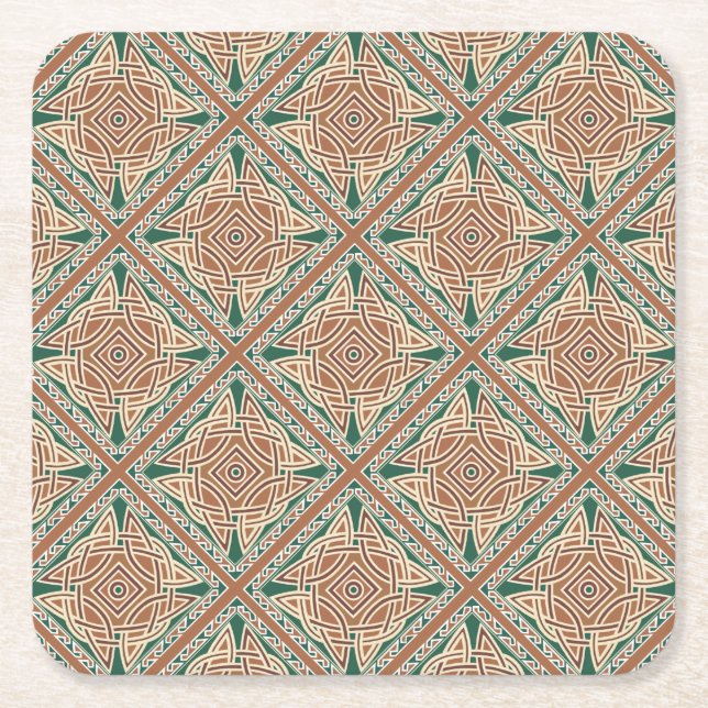Celtic Kells Square Paper Coaster (Front)