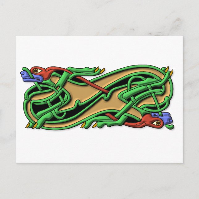 Celtic Knot 2 dogs – colours Postcard (Front)