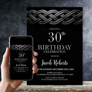 Celtic Knot 30th Birthday Party Invitation