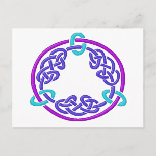 Celtic Knot 7 Purple Postcard