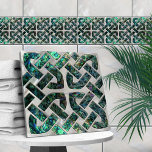 Celtic knot - Abalone Shell and pearl Ceramic Tile<br><div class="desc">Celtic knot - Abalone Shell and pearl</div>