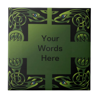 Celtic Knot Bird Design Ceramic Tile