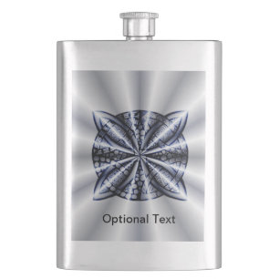 Celtic Knot Blue Tangled Doodle Design Hip Flask