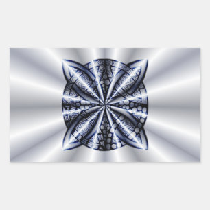 Celtic Knot Blue Tangled Doodle Design Rectangular Sticker