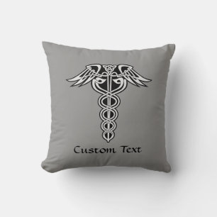 Celtic Knot Caduceus Cushion