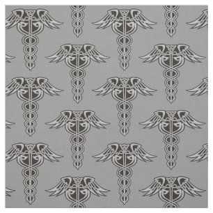 Celtic Knot Caduceus Fabric