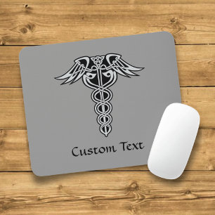 Celtic Knot Caduceus Mouse Pad