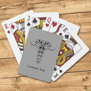Celtic Knot Caduceus Playing Cards