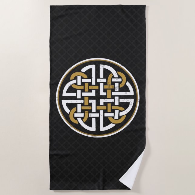 CELTIC KNOT CIRCLE BEACH TOWEL (Front)