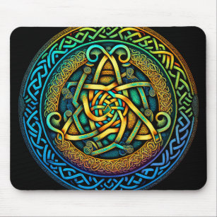 Celtic Knot Colourful Knotwork Mouse Pad