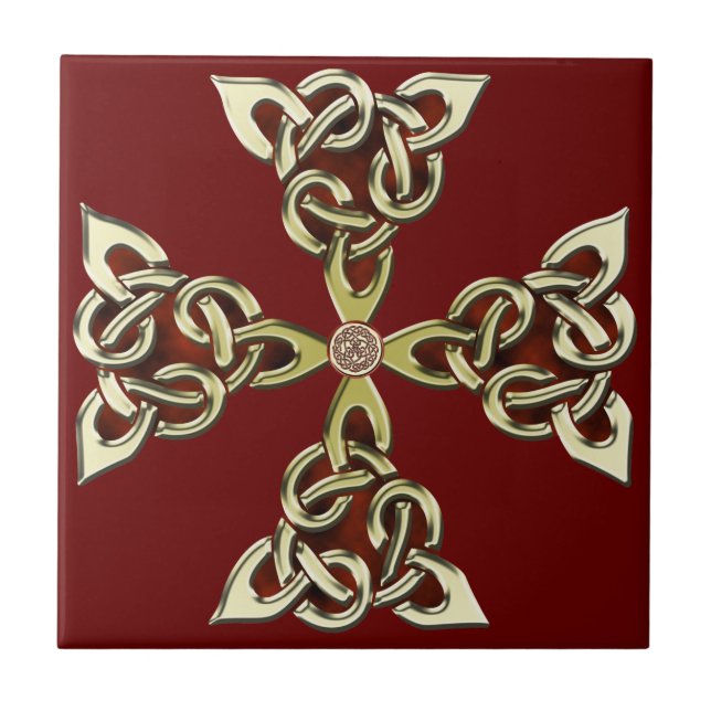 Celtic Knot Cross 2 Tile (Front)