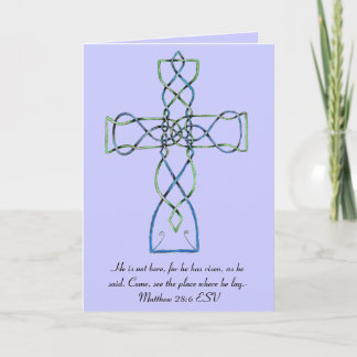 Celtic Knot Cross Easter Card