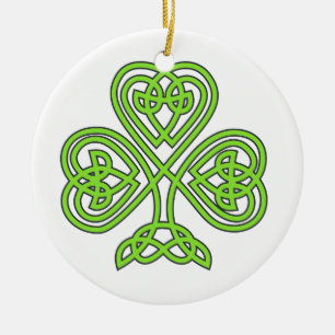 Celtic Knot Cross Tree Ceramic Tree Decoration