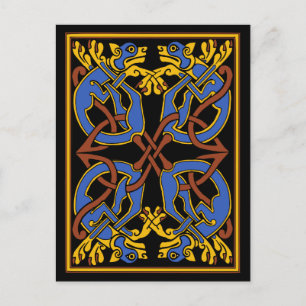 Celtic Knot Design with Hounds Postcard